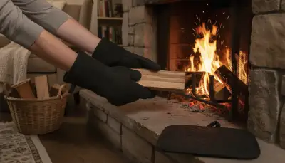 Sicher am Kamin: Die richtigen Ofenhandschuhe